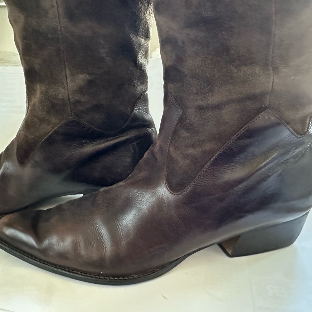 Size 10.5 Vaneli chocolate brown dressy cowboy boot